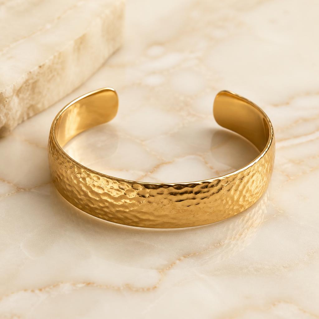 Hammered Gold Cuff